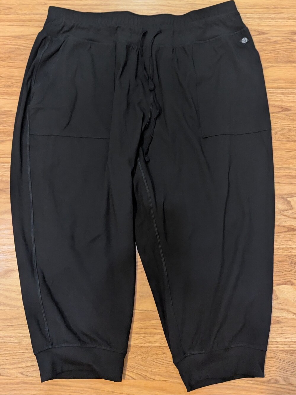 Women's Black Jogger Pants with Drawstring Waist
